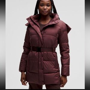 Nwot Lululemon Wunder Puff Belted Waist Jacket Cassis 4